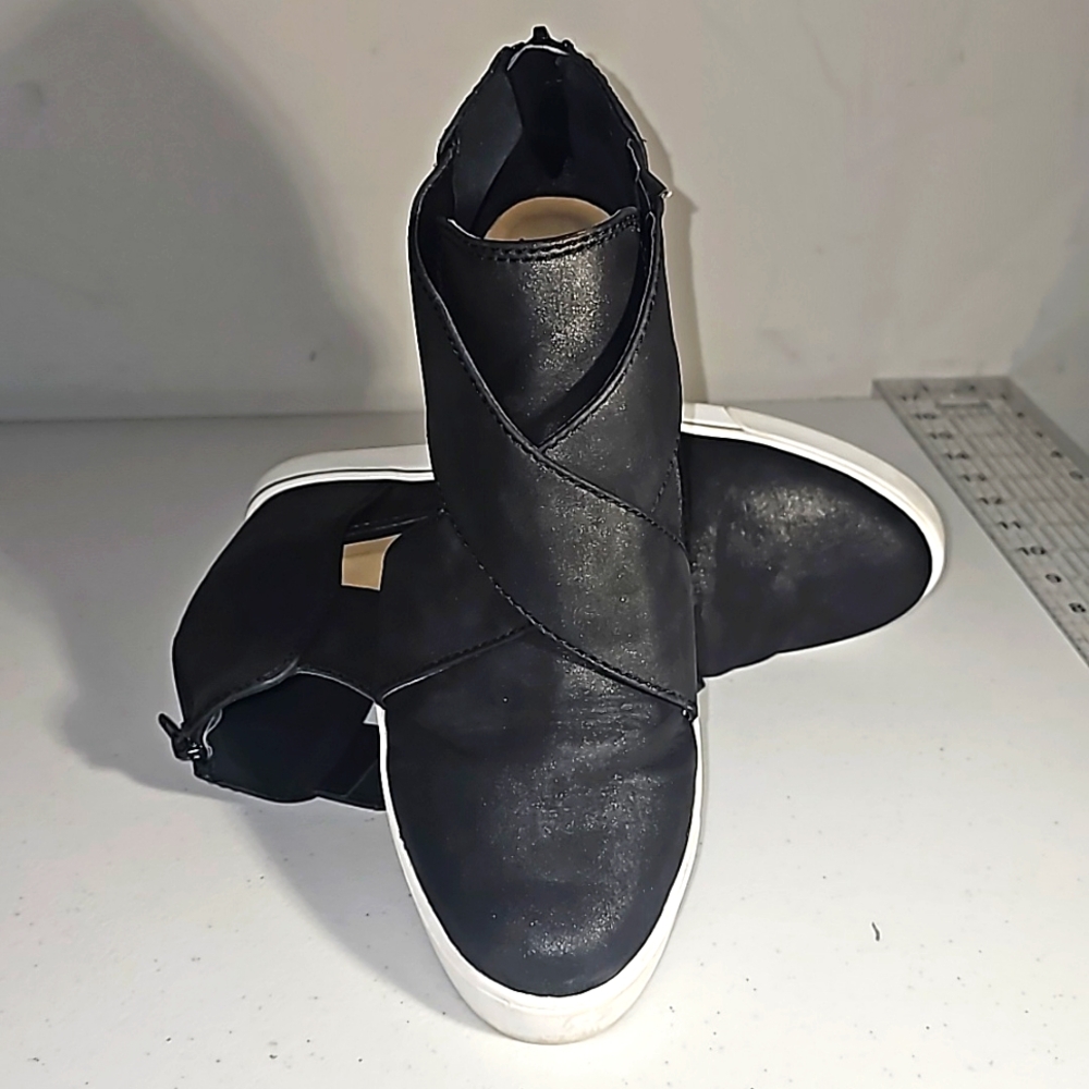 Maurice’s Gloria Open sided bootie/X-strap, back zip Sandal/Wedges Size 10 VGUC